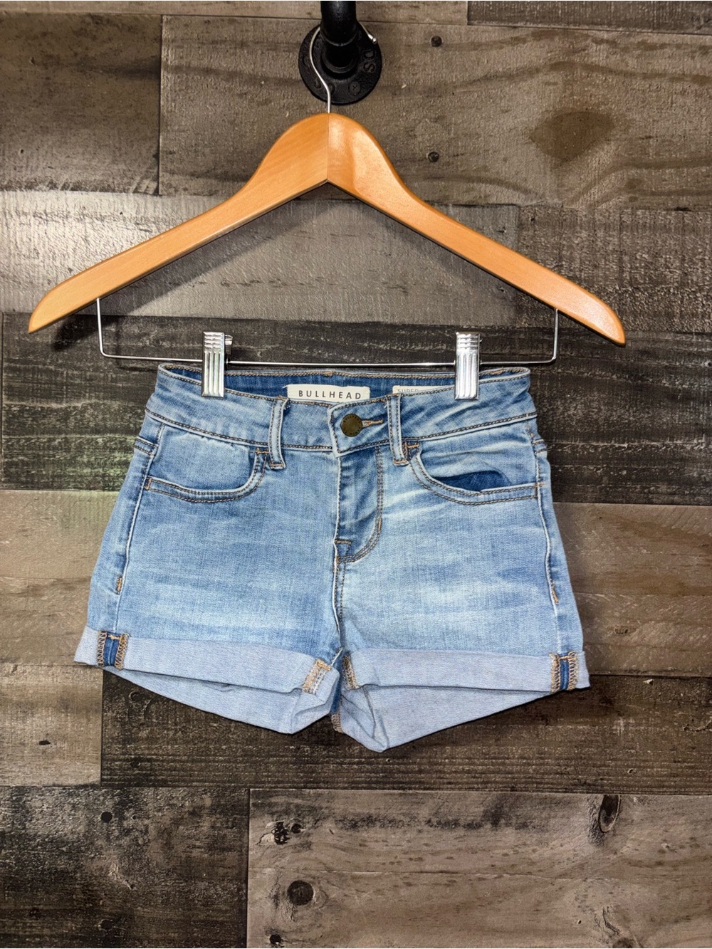 Bullhead Super Strech Shorty Denim Shorts teen 22” Waist